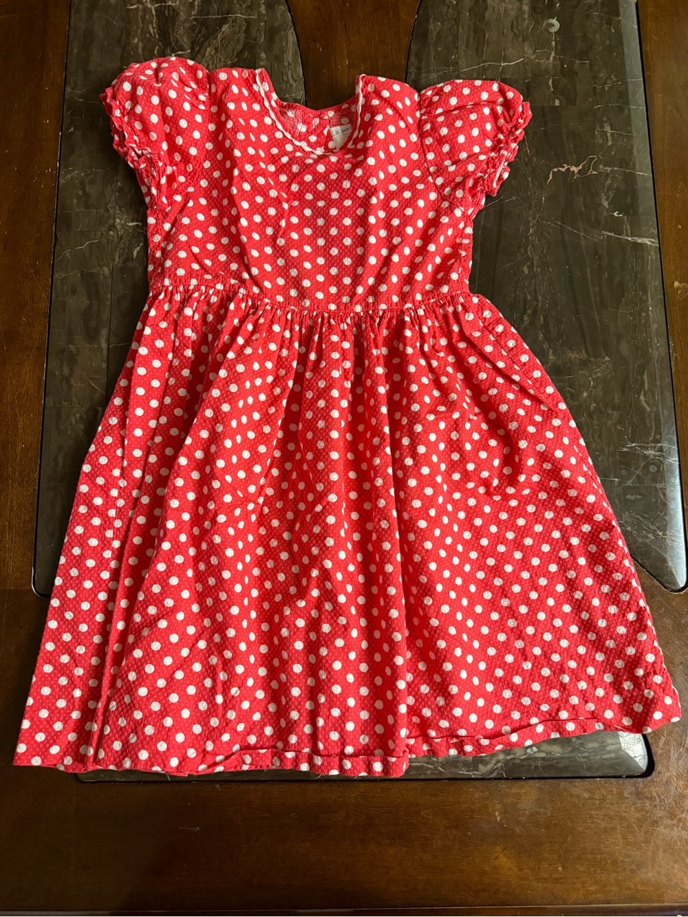 Rachel Riley Red Polka Dot Casual Dress for Girls